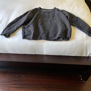 Nygardsanna black linen blouse, size M